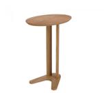 Mesa Lateral ou Canto Oval MDF 60cm Freijó Branco ou Preta Mesa Lateral ou Canto Oval MDF 60cm Freijó Branco ou Preta