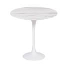 Mesa Lateral Oval Espírito Santo 57x38cm - Base Branca