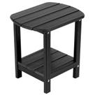 Mesa lateral para exterior Nalone Adirondack 42 x 31 x 44 cm preta