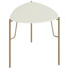 Mesa Lateral Para Sala de Estar Baixa Pés Industrial Dourado Alef I03 Luna - Lyam Decor