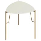Mesa Lateral Para Sala de Estar Baixa Pés Industrial Dourado Alef I03 Luna - Lyam Decor