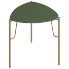 Mesa Lateral Para Sala de Estar Baixa Pés Industrial Dourado Alef I03 Musgo - Lyam Decor