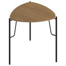 Mesa Lateral Para Sala De Estar Baixa Pés Industrial Preto Alef I03 Louro - Lyam Decor Mesa Lateral Para Sala De Estar Baixa Pés Industrial Preto Alef I03 Louro - Lyam Decor