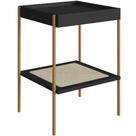 Mesa Lateral Para Sala De Estar Industrial Indy A03 Nero Dourado Mesa Lateral Para Sala De Estar Industrial Indy A03 Nero Dourado