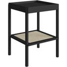 Mesa Lateral Para Sala de Estar Pés Madeira Moss A03 Nero Preto - Lyam Decor