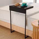 Mesa Lateral para Sofá Pequena Preta em Aço Ideal para Sala, Compacta e Moderna