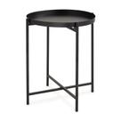 Mesa Lateral Pop Redonda Preta - 43x35cm