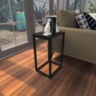 Mesa lateral preta aparador de sofa sala mesa lateral cama