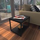 Mesa lateral preta aparador de sofa sala mesa lateral cama