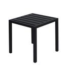 Mesa Lateral Quadrada De Alumínio Com Tampo Ripado