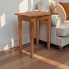 Mesa Lateral Quadrada Madeira Rústica Sala Estar Tampo Retangular 50cm Marrom de Casa Mesa Lateral Quadrada Madeira Rústica Sala Estar Tampo Retangular 50cm Marrom de Casa
