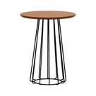 Mesa Lateral Raiada ø45x56cm Preto-amêndoa