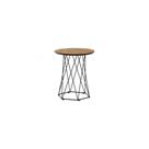 Mesa Lateral Redonda Garden 44cm Base Preta- Tommy Design