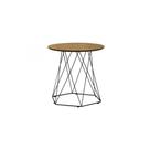 Mesa Lateral Redonda Hortencia 60cm Base Preta - Tommy Design