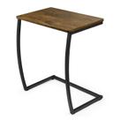 Mesa lateral SRIWATANA Vintage em forma de C, sofá Walnut