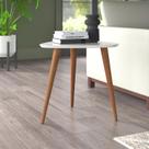 Mesa Lateral Triangular 51cm Utopia Sala Estar Retrô Apoio