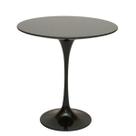 Mesa Lateral Tulipa Saarinen Redonda 51 cm - Laca Preta