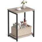 Mesa lateral VASAGLE ULET271B02 cinza e preta para sala de estar