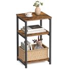 Mesa lateral VASAGLE ULET273B01 marrom rústico e preto clássico