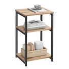 Mesa lateral VASAGLE ULET273B50 marrom camelo e preto clássico