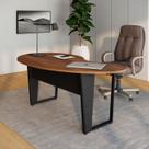 Mesa Linear Orgânica 175cm x 92cm com Pés Metal para Escritório F5 Office Mesa Linear Orgânica 175cm x 92cm com Pés Metal para Escritório F5 Office
