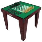 Mesa Madeira com Jogo de Damas, Dominó e Xadrez Cód. 1078119116