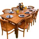 Mesa Madeira de Demolição 2m x 90cm com 8 Cadeiras Leque Sudeste Rústico Mesa Madeira de Demolição 2m x 90cm com 8 Cadeiras Leque Sudeste Rústico