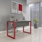Mesa Madeira M1700/700p25tub 170cm Industrial Grafito E Vermelho