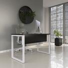 Mesa Madeira M1700/700P25TUB 170cm Industrial Preto e Branco