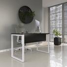 Mesa Madeira M1700/700p25tub 170cm Industrial Preto E Branco