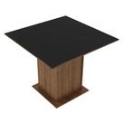 Mesa Madesa Quadrada Tampo de Madeira 5363 Rustic preto