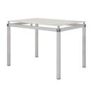 Mesa Malva 107x70 cm Branco Com Tampo De Vidro Temperado Branco Artefamol