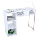 Mesa Manicure Nail Designer Estilo Industrial Com Nichos e Lateral de Industrial