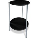 Mesa Mesinha De Canto Redonda Decoração Qatar Industrial Branca