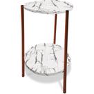 Mesa Mesinha De Canto Redonda Decoração Qatar Industrial Cobre