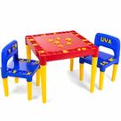 Mesa Mesinha Infantil Com Cadeira Atividades Colorida