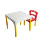Mesa Mesinha Infantil Educativa Com Cadeira Plástico Para Crianças Atividade Didática Camaleão