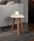 Mesa Moderna Redonda Para Apoio Elegante Pés Palito Mesinha