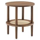 Mesa Modway EEI-6527-WAL com lado redondo em nogueira 47x47x50 cm