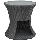 Mesa Modway Sojourn Outdoor Patio Side Table Chocolate