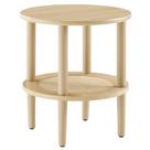 Mesa Modway Torus Mesa lateral redonda de madeira de carvalho com rattan