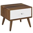 Mesa Modway Transmit Nogal 39x50x39 cm Estilo Mid-Century