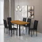 Mesa Monaco 160x80cm Tampo Mdf com 6 Cadeiras Tokio