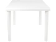 Mesa Mor Plástica Quadrada Desmontável Branco