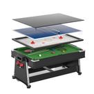 Mesa Multijogos 4 em 1 Ping Pong Bilhar Sinuca e Air Hockey