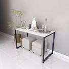 Mesa Multiuso com Tampo Branco Estilo Industrial