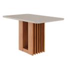 Mesa Multiuso Cozinha Ariela c/ Tampo Madeirado Vidro 130x80cm Cinamomo/Off White - Cimol Mesa Multiuso Cozinha Ariela c/ Tampo Madeirado Vidro 130x80cm Cinamomo/Off White - Cimol