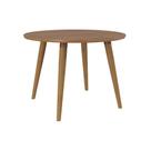 Mesa Multiuso Cozinha Dani c/ Tampo Madeirado Redondo 109x109cm Carvalho/Cinamomo - Cimol