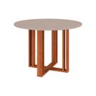 Mesa Multiuso Cozinha Flora c/ Tampo Madeirado 109cm Cinamomo/Off White - Cimol