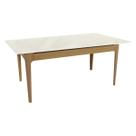 Mesa Multiuso Cozinha Mira Madeira Maciça c/ Tampo Madeirado c/ Vidro 180x90cm Carvalho/Off White - Kappesberg Mesa Multiuso Cozinha Mira Madeira Maciça c/ Tampo Madeirado c/ Vidro 180x90cm Carvalho/Off White - Kappesberg
